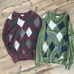 Men’s argyle sweaters